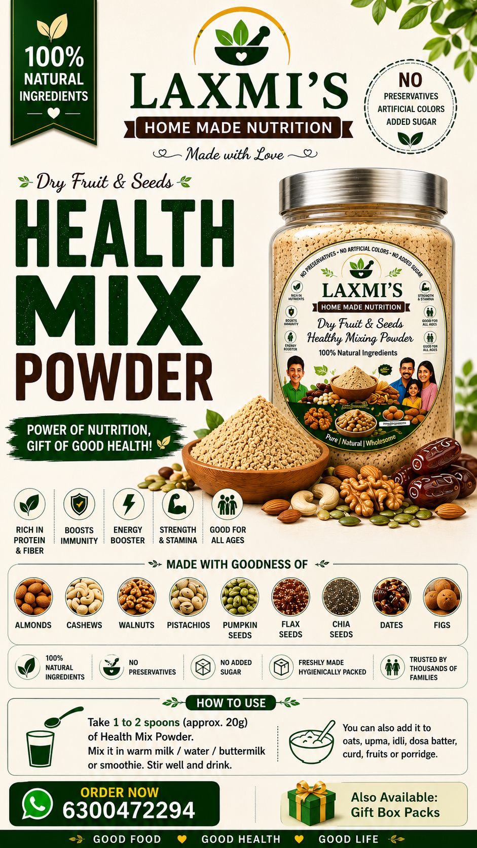 Dry Fruit & Seeds Health Mix Powder