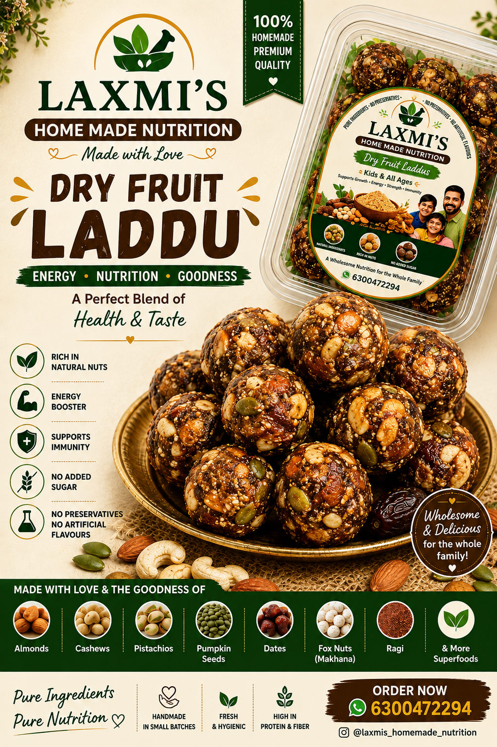Healthy Dry Fruit Laddu